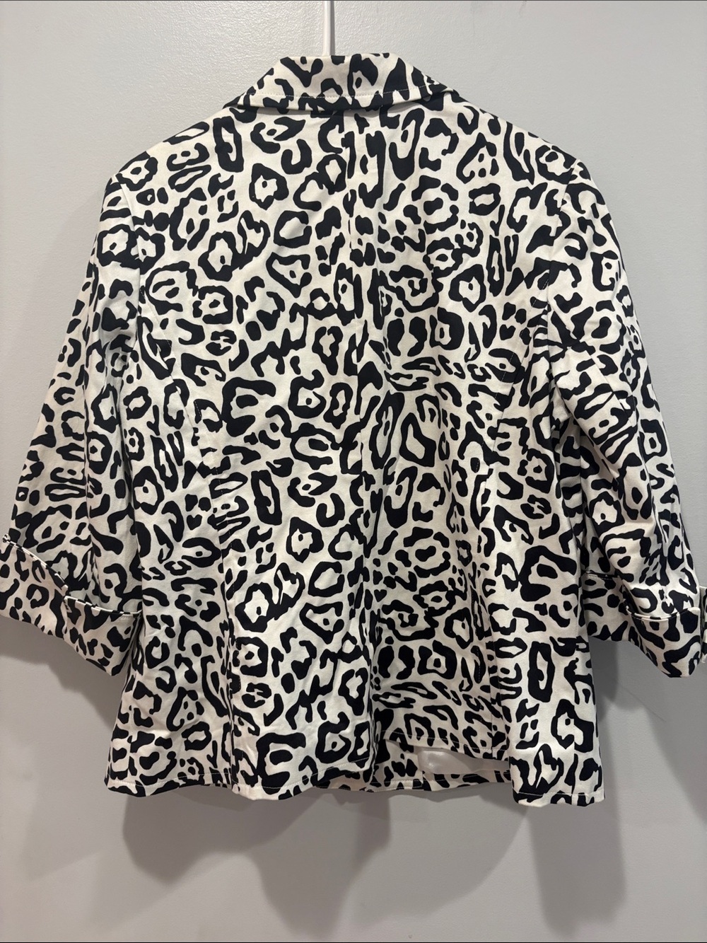 Linea by Louis Dell'Olio Black and White Animal Print Blazer ptp 20 - Picture 6 of 7